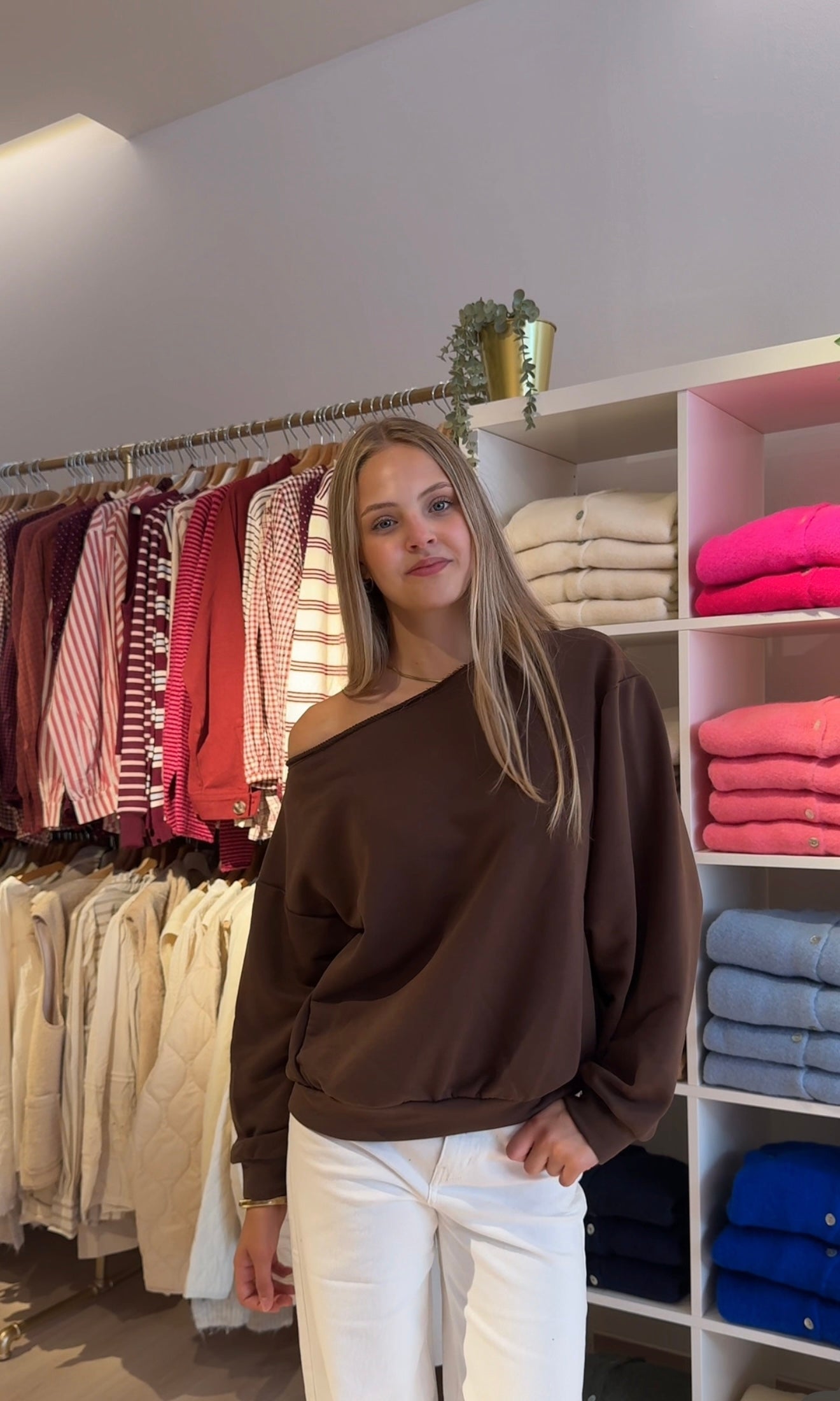 Off the shoulder sweater