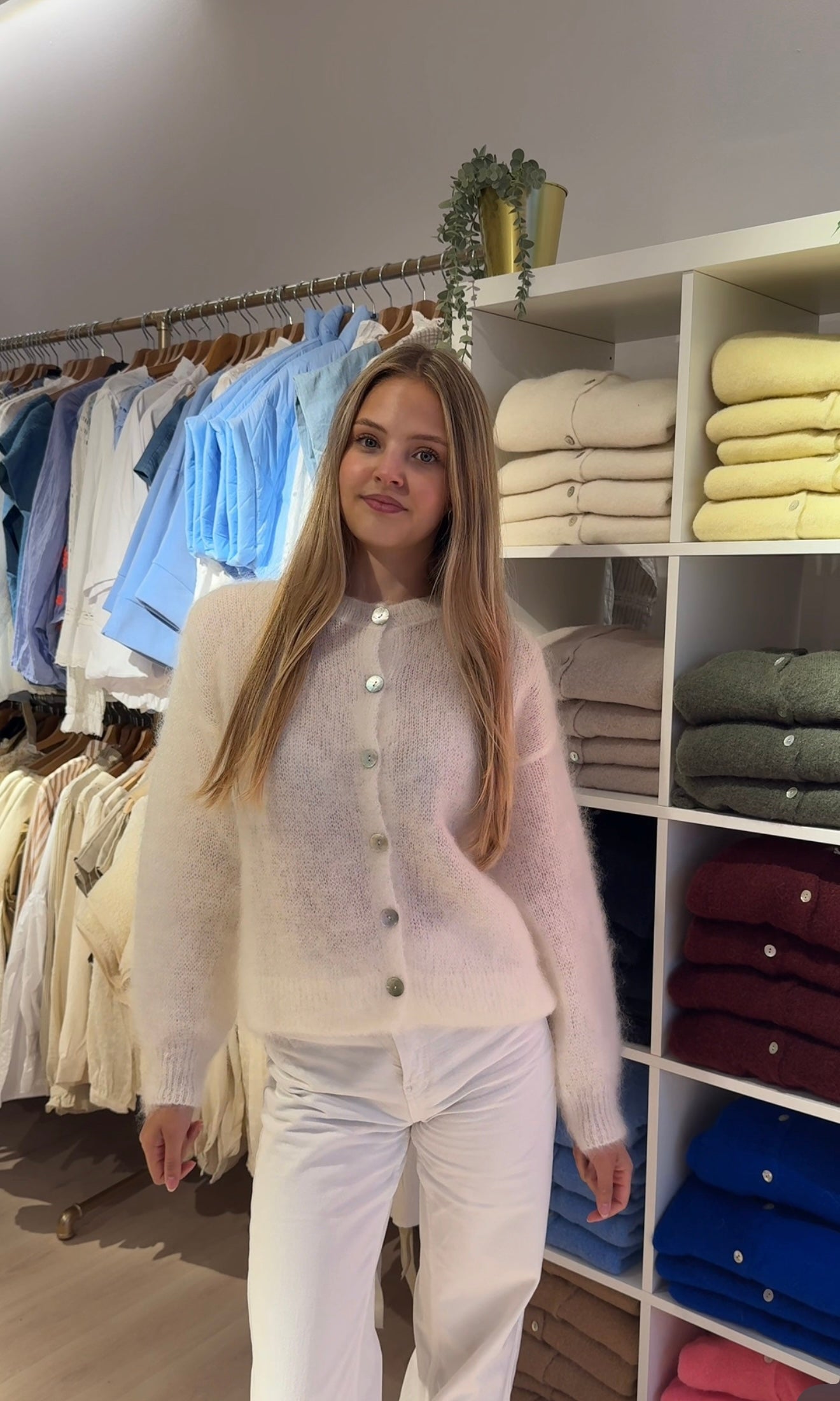 Kid mohair cardigan