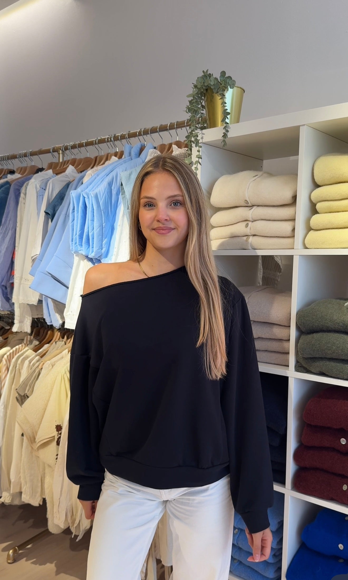 Off the shoulder sweater