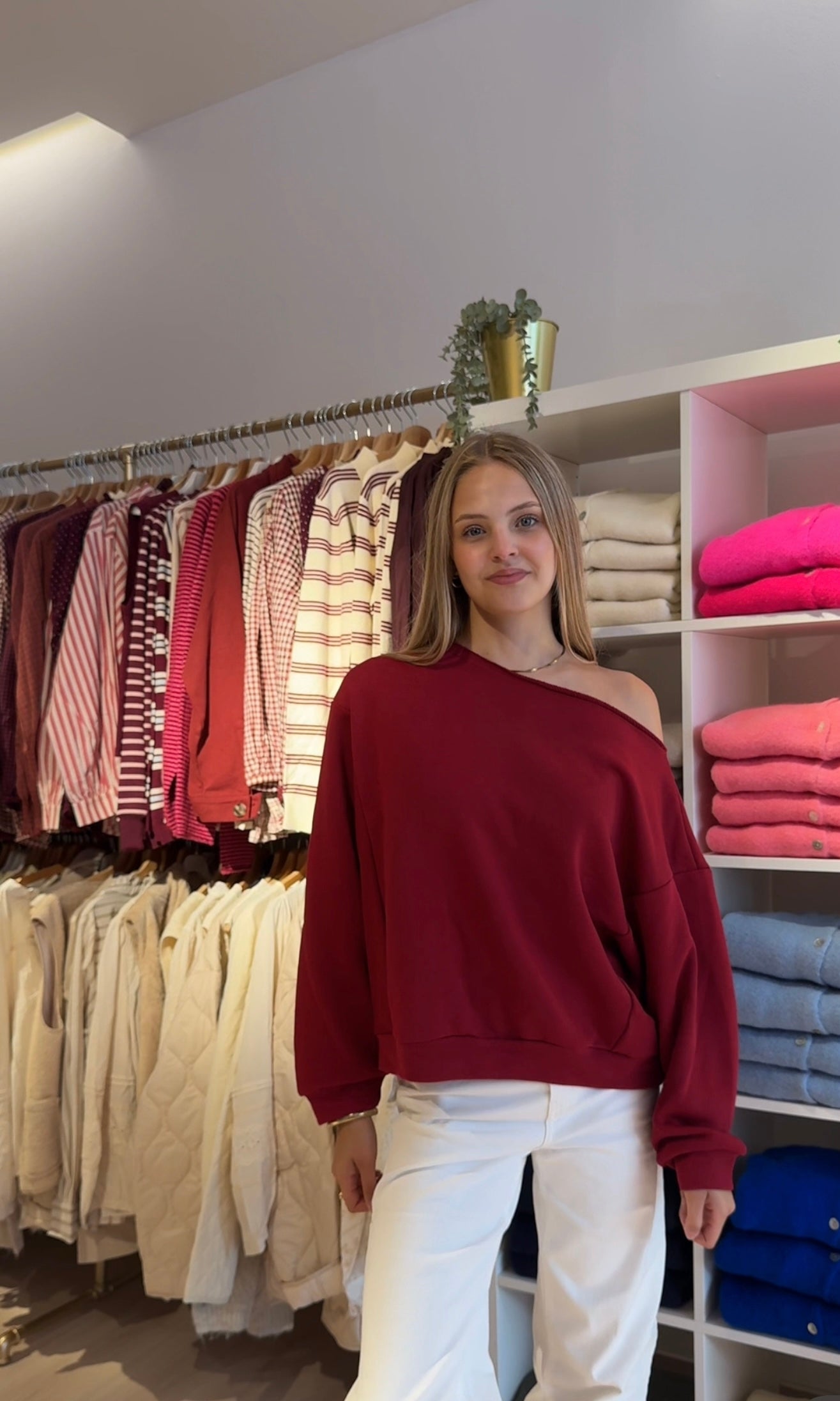 Off the shoulder sweater